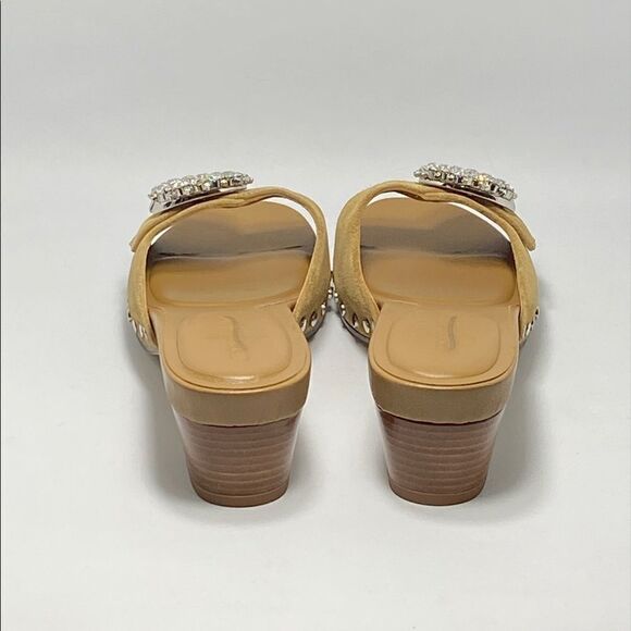 Jimmy Choo Arlia Suede Crystal Buckle Casual Wedge Sandals size 40 - Picture 8 of 13